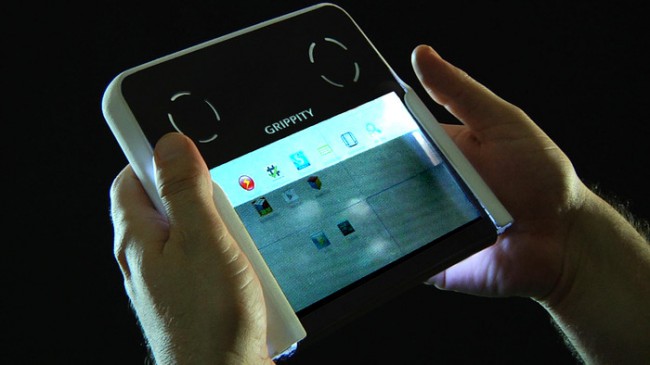 Grippity - the world's first tablet with a translucent screen