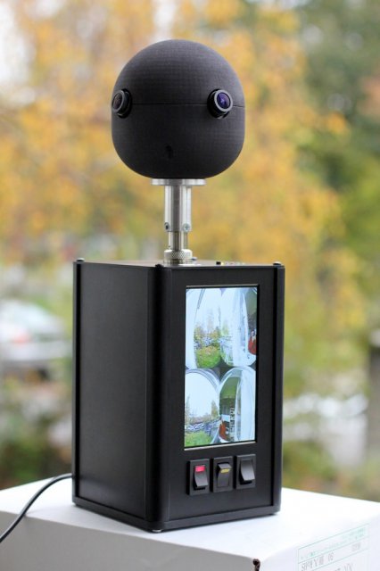 Video camera with a field of view of 360 degrees