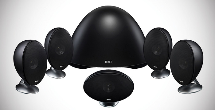The new “eggs” KEF – beauty and sound. Overview of multi-channel speaker set KEF E305