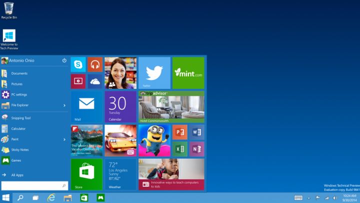 Presentation of the new Windows 10