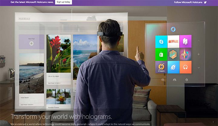 Glasses MS HoloLens: towards a virtual world?