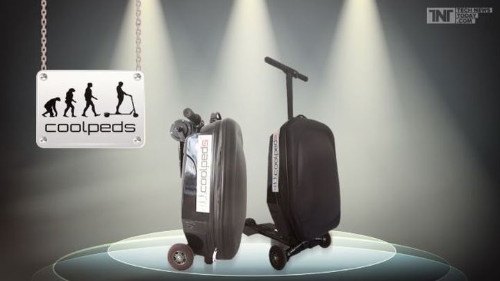 New hybrid scooter and a suitcase: Briefcase Electric Scooter