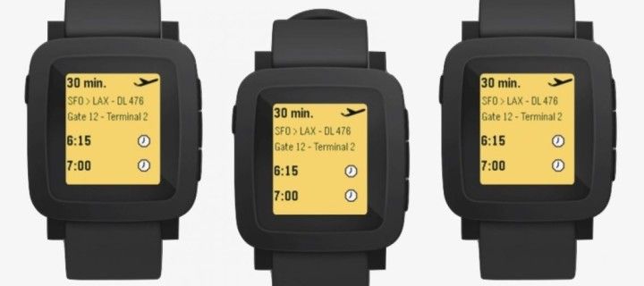 Pebble present new and modern smart watch with bright yellow screen