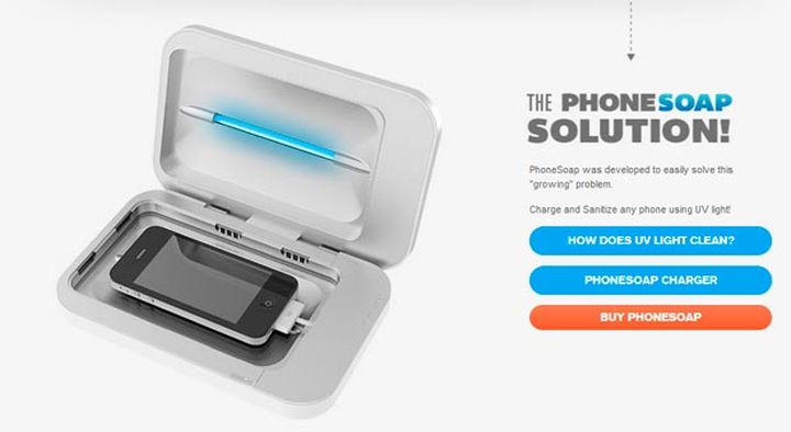 New PhoneSoap Charger - cleanse smartphone from 99.9% of germs