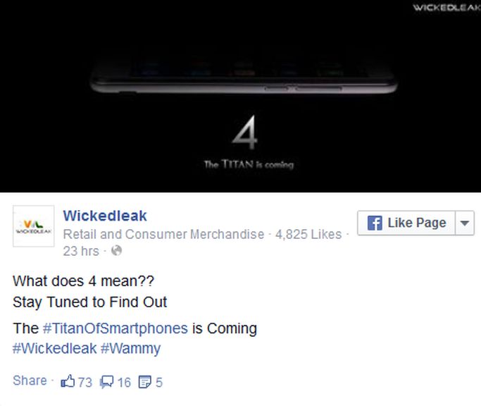 WickedLeak company is preparing to launch a new smartphone Titan