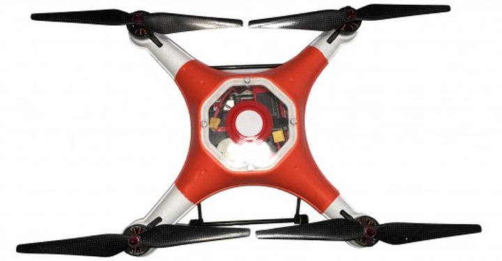 Waterproof Quadri copter designed to shoot above and under water