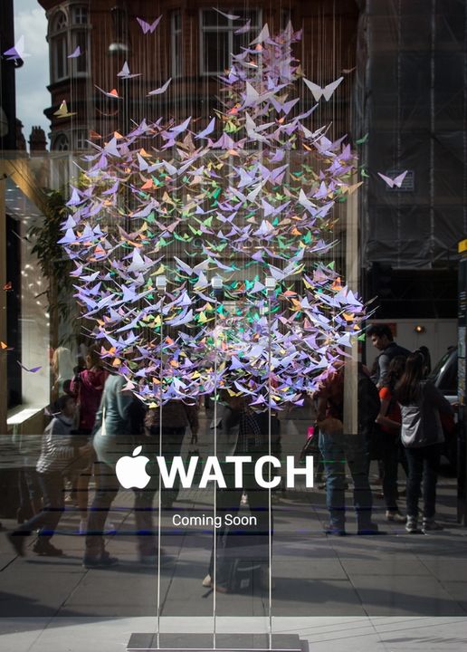 The first store Apple Watches in London