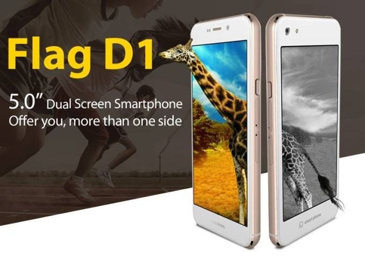 Huateng Flag D1 - twice cheaper than Yotaphone