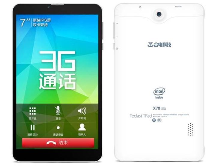 Teclast X70 3G is the first tablet with a chip Intel Atom x3