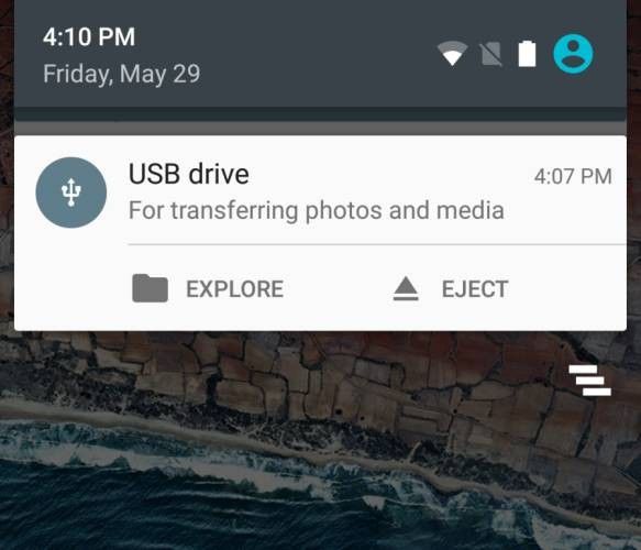 Android M built-in file manager appeared