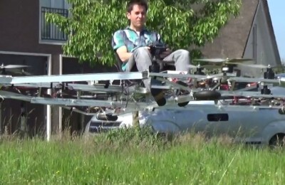 Enthusiast from the Netherlands created a manned multicopter