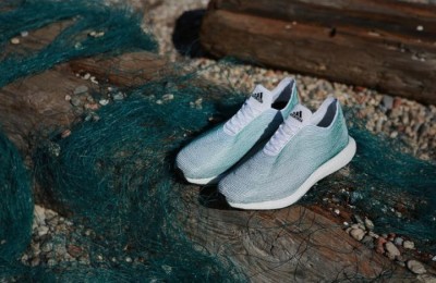 Adidas shoes 2015 made of plastic debris caught in the ocean