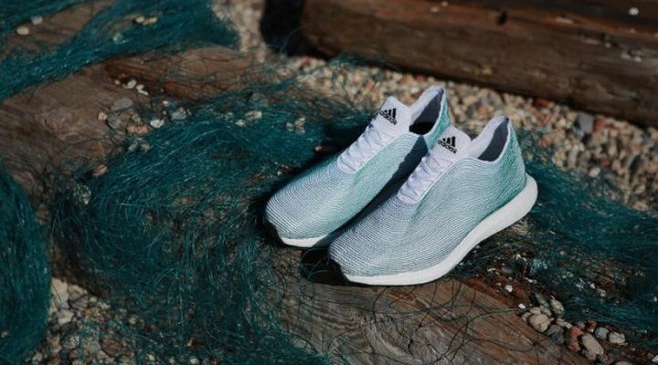 Adidas shoes 2015 made of plastic debris caught in the ocean