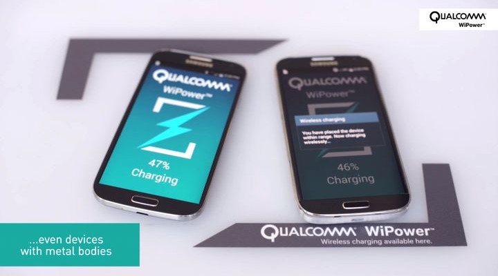 Qualcomm WiPower - wireless charging station for smartphones metal
