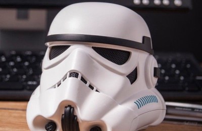 Unusual wireless speakers Bluetooth as a stormtrooper helmet