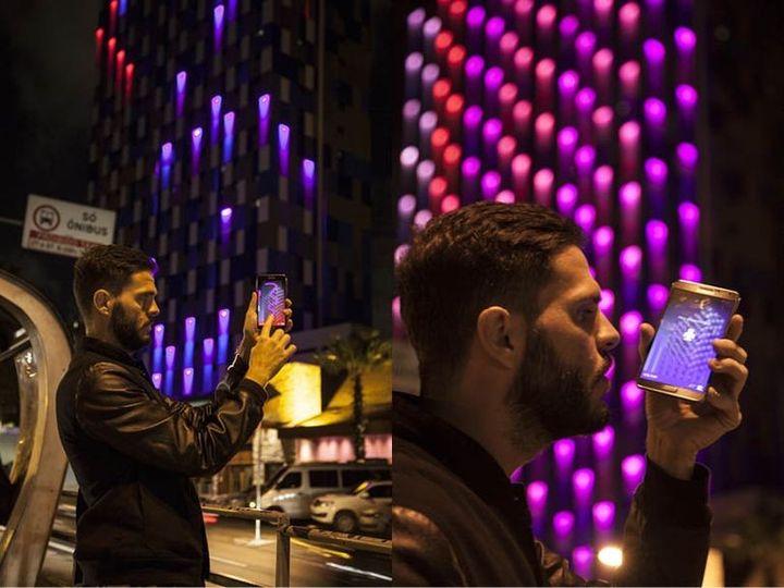 Brazilian hotel equipped with "smart" LED facade