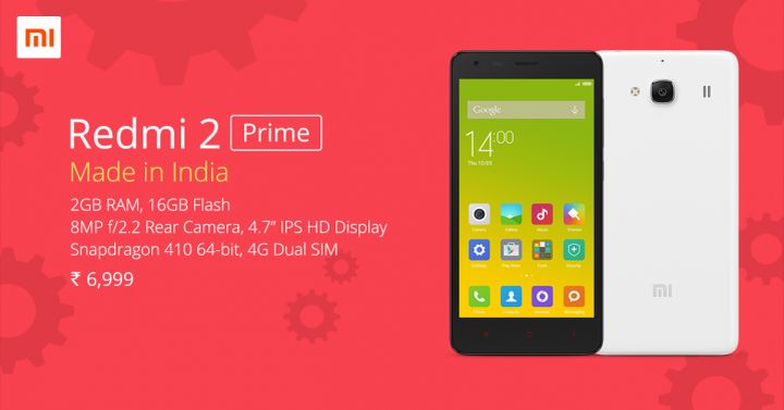 Xiaomi Redmi 2 Prime - best smartphone from India