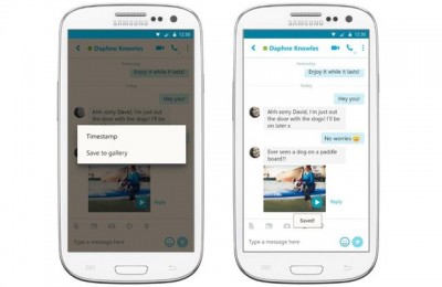 Updated Skype for Android can save video messages