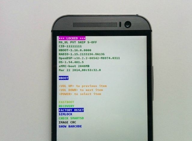 How to make hard reset for HTC Desire 626s