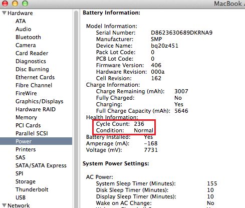 How to Check MacBook Battery Status and Number of Charge Cycles