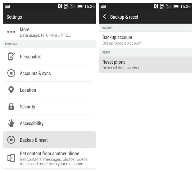 Hard reset HTC One M8: what to do before and after