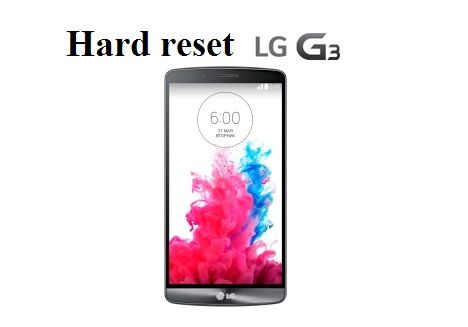 Hard reset on LG G3 from Recovery mode