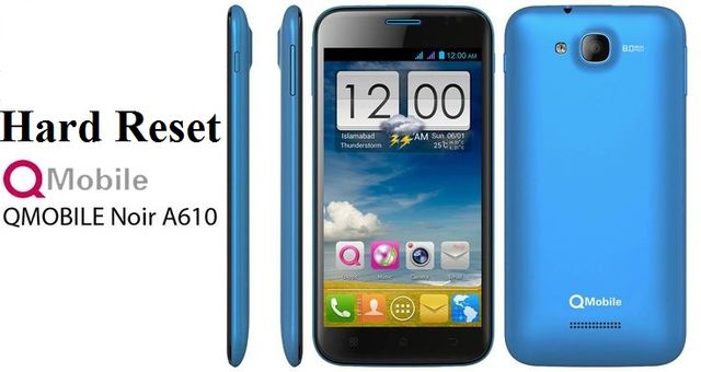 Hard reset QMobile Noir A610 (wipe, factory reset)