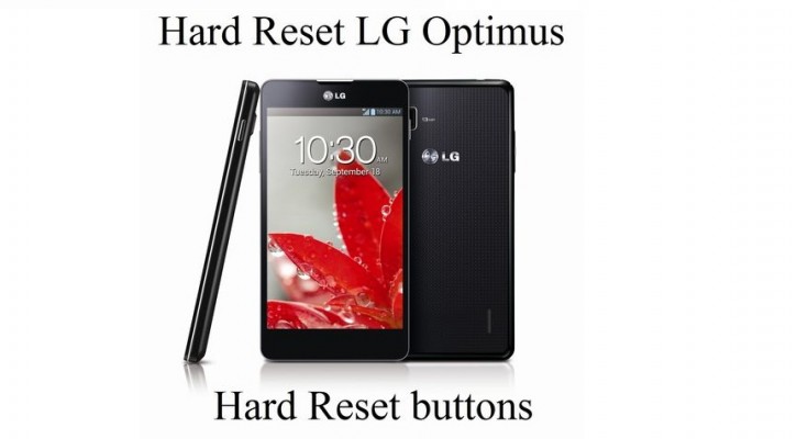 Hard Reset LG Optimus: Hard Reset buttons and Settings menu