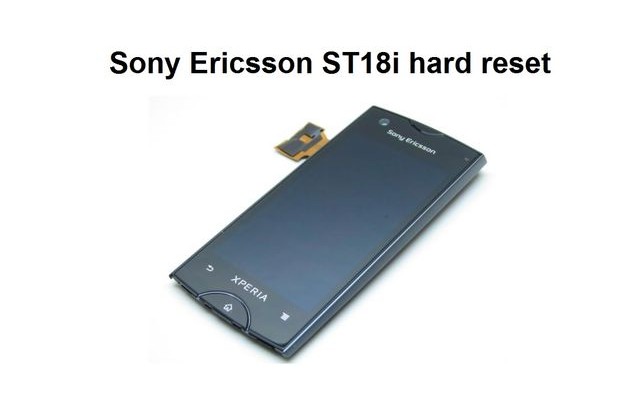 Sony Ericsson ST18i hard reset