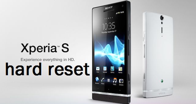 Sony Xperia S hard reset (PC Companion)