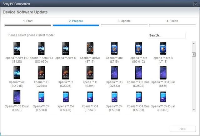 Sony Xperia S hard reset (PC Companion)