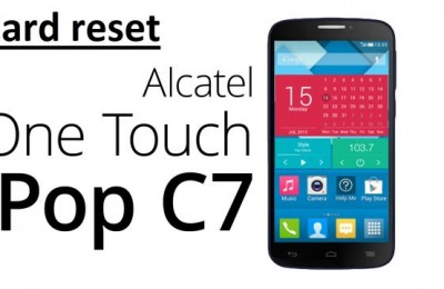 Alcatel C7 hard reset: delete all data and restore factory settings