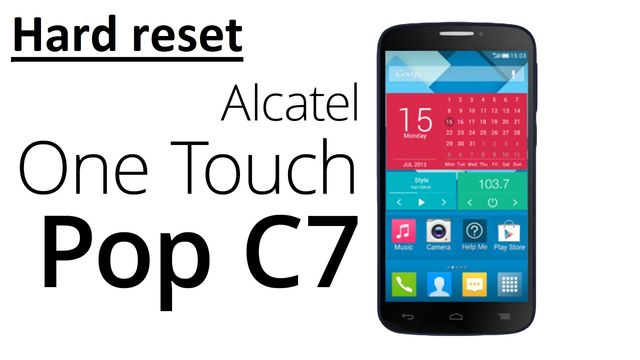 Alcatel C7 hard reset: delete all data and restore factory settings