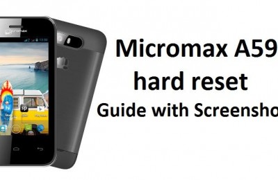 Micromax A59 hard reset: Guide with Screenshots