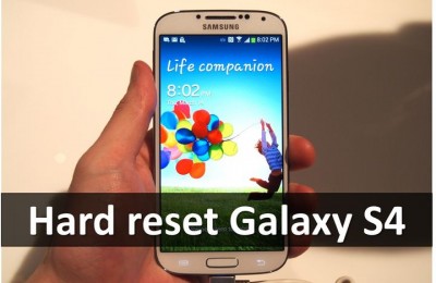 Hard reset Galaxy S4: settings menu and recovery mode