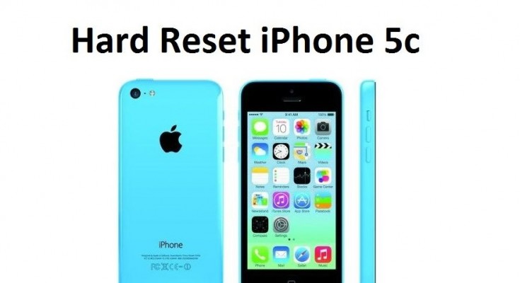 Hard reset iPhone 5c: reset settings and delete data