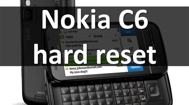 Nokia C6 hard reset: reset smartphone on Symbian