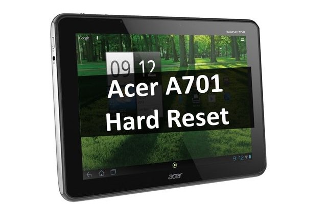 Acer A701 Hard Reset: Simple Method