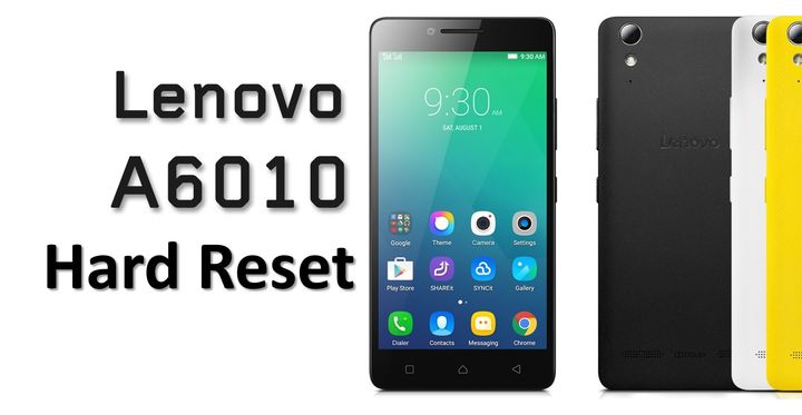 Hard reset Lenovo A6010: complete cleaning of smartphone