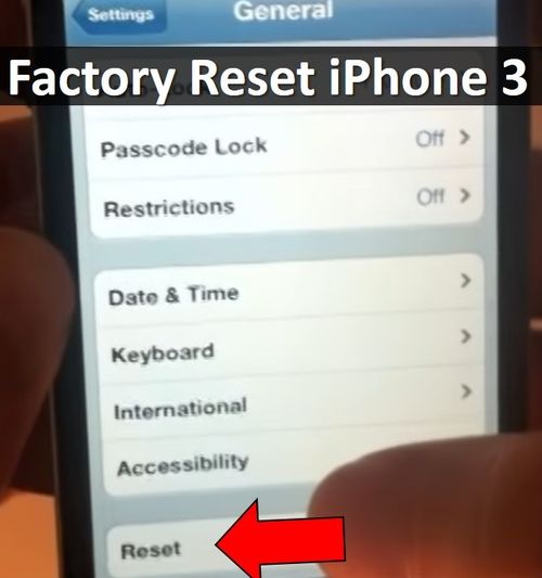 Factory reset iPhone 3: How to Restore Phone?
